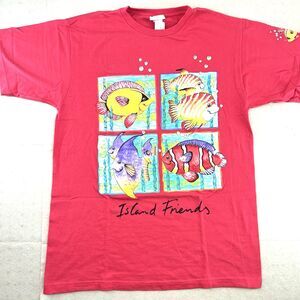 VTG Bobbie Brooks "Island Friends" Tropical Fish Grandma Core Tshirt Size M